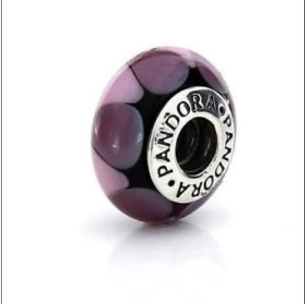 Pandora Retired Captivating Purple Murano Glass Bead 790635